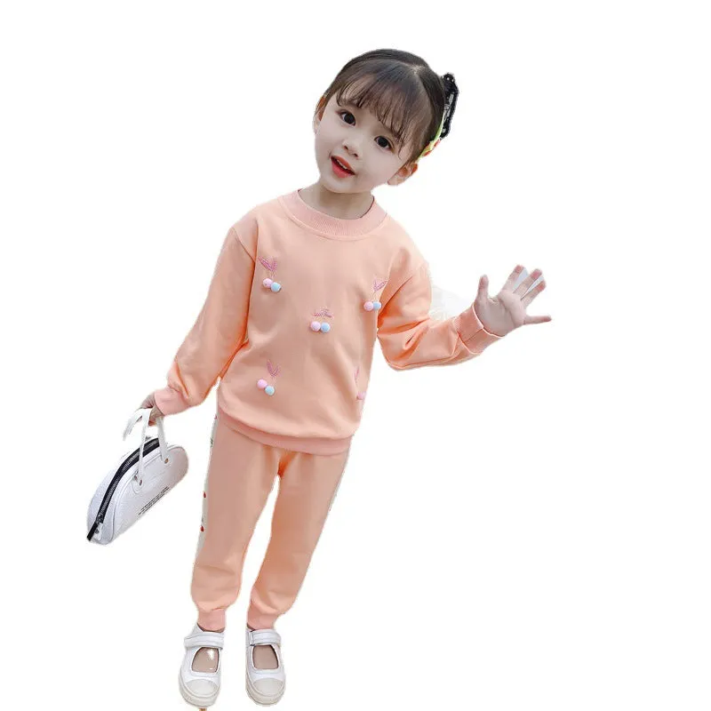 Children's Sports Suits Spring And Autumn Girls' Two-piece Suit
